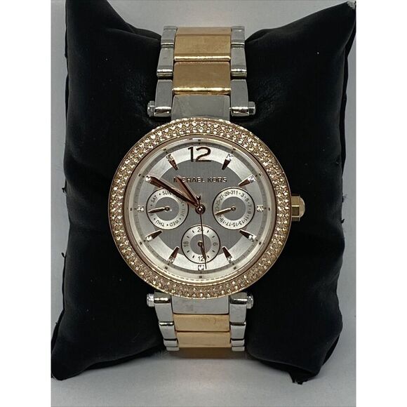 Michael Kors Parker MK6301 Womens Stainless Steel Analog Dial Quartz Watch WO363 - Picture 1 of 12